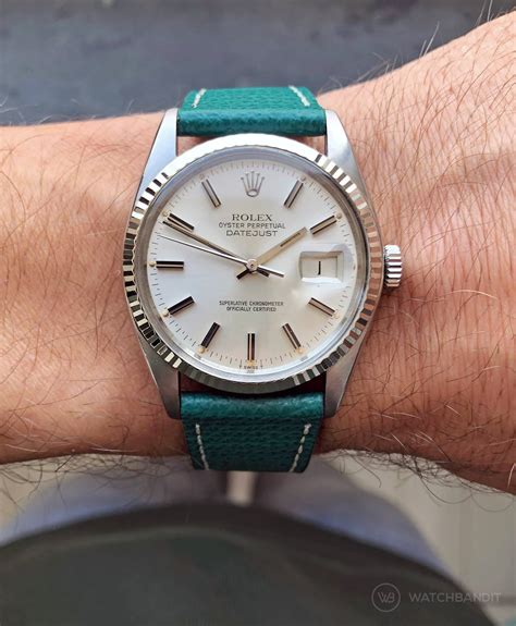 rolex datejust fabric strap|rolex datejust 36mm leather strap.